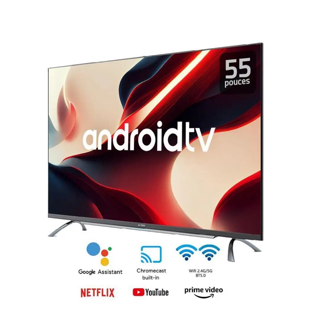 TELEVISEUR ASTECH 55 QLED SMART GOOGLE TV 4K Kebaelectromenager