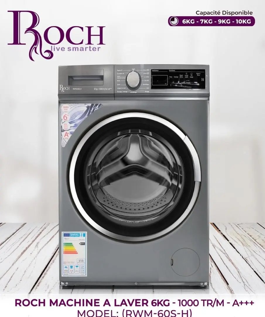 MACHINE A LAVER ROCH 6KG A+++ GRIS RM60SH Kebaelectromenager