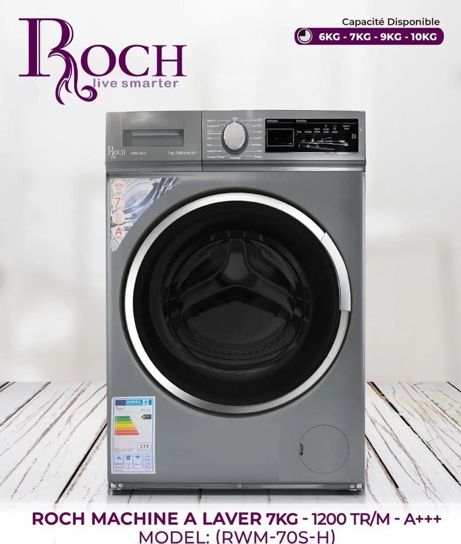 MACHINE A LAVER ROCH 7KG A+++ GRIS RWM70SH Kebaelectromenager