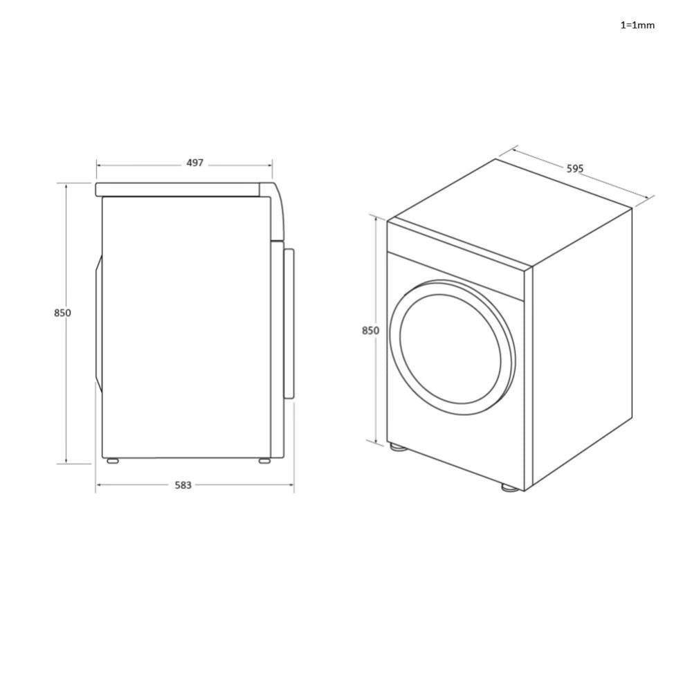 MACHINE A LAVER HAIER 10KG GRIS HW100B1495958U1