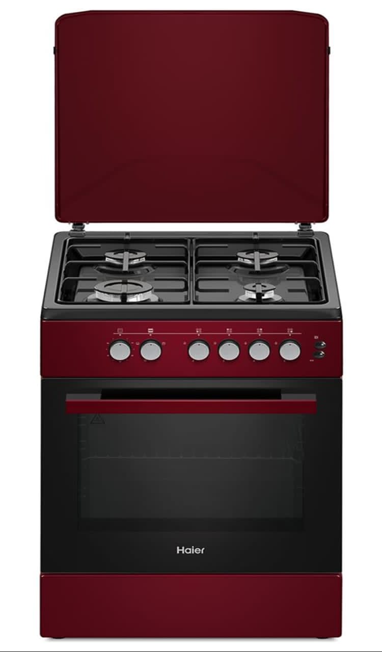 CUISINIERE HAIER HCR6050EGS 90×60 5FEUX GRIS NOIR ET ROUGE