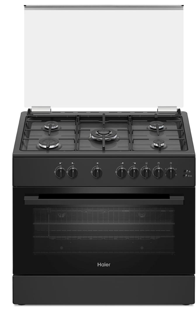 CUISINIERE HAIER HCR6050EGS 90×60 5FEUX GRIS NOIR ET ROUGE