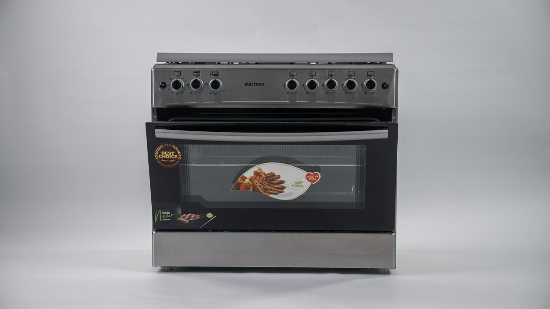 CUISINIERE ELACTRON 5FEUX 90×60 INOX EL6090