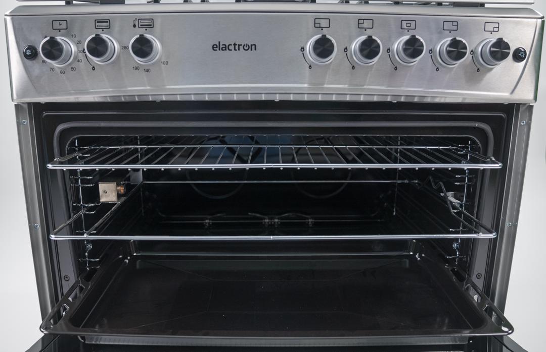 CUISINIERE ELACTRON 5FEUX 90×60 INOX EL6090