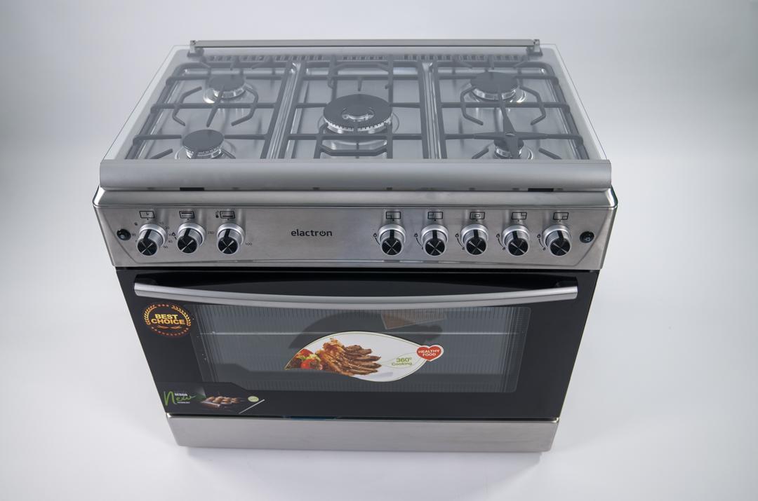 CUISINIERE ELACTRON 5FEUX 90×60 INOX EL6090