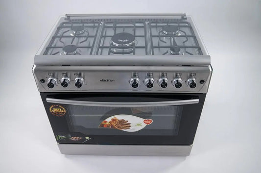 CUISINIERE ELACTRON 5FEUX 90×60 INOX EL6090 Kebaelectromenager