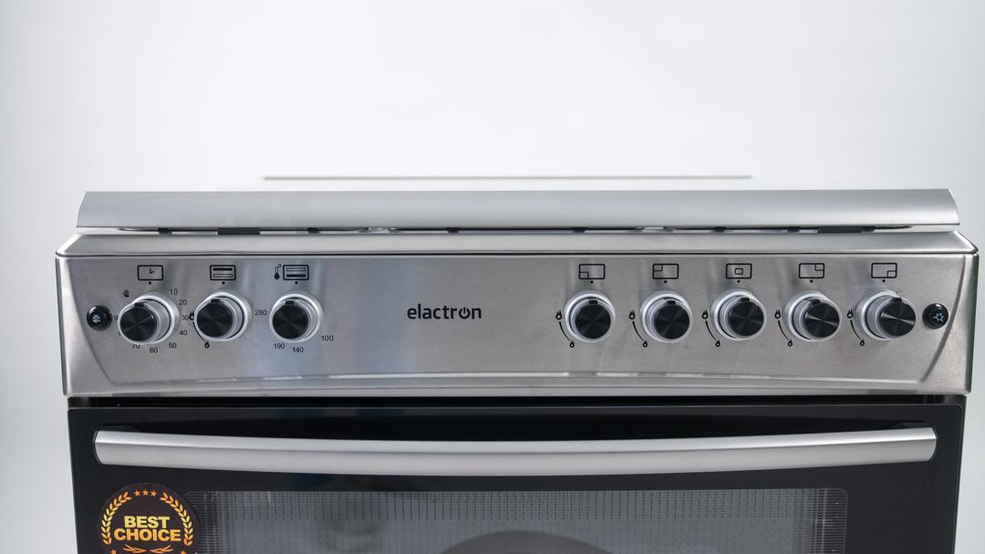 CUISINIERE ELACTRON 5FEUX 90×60 INOX EL6090