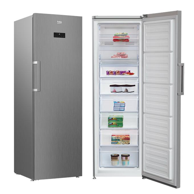 CONGELATEUR BEKO VERTICAL 8TIROIR 315LITRES A++NOFROST GRIS FRNE451XB