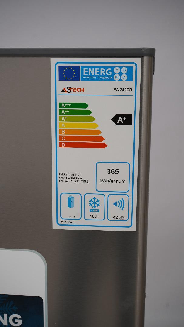 CONGELATEUR ASTECH VERTICAL 8TIROIRS 240LITRE PLAQUE ALUMINIUM GRIS PA240CD