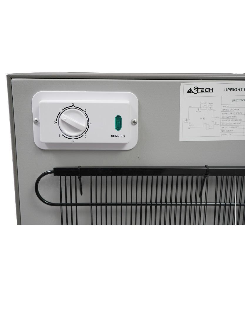 CONGELATEUR ASTECH VERTICAL 8TIROIRS 240LITRE PLAQUE ALUMINIUM GRIS PA240CD