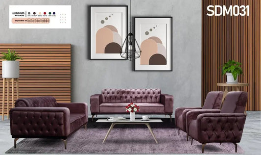 SALON 7PLACES GRIS CLAIR SDM031 Kebaelectromenager