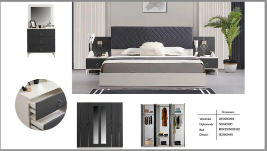 CHAMBRE À COUCHER 6BATTANTS Kebaelectromenager