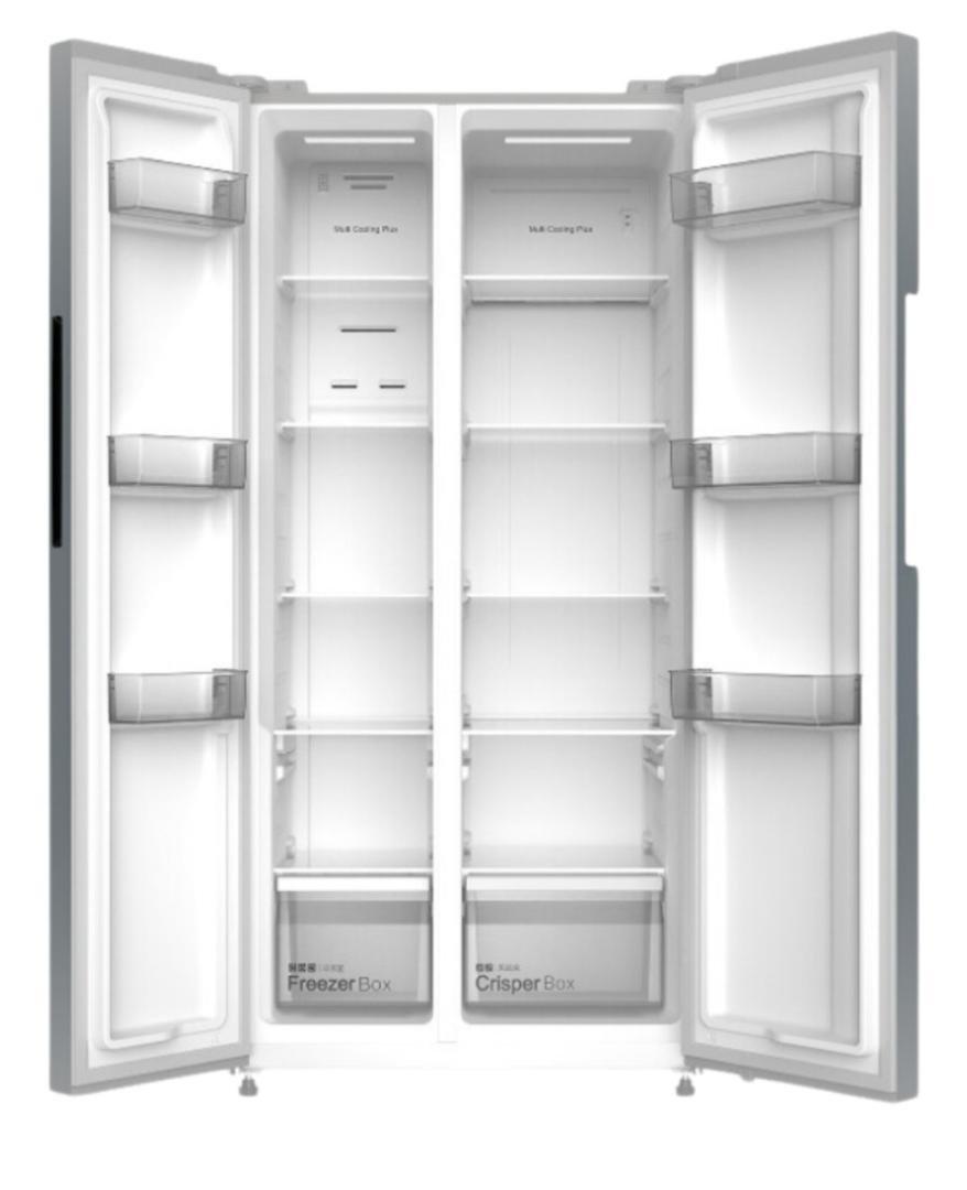 REFRIGERATEUR HISENSE SIDE BY SIDE 2PORTES 428LITRES INVERTER INOX RC55WS4SA