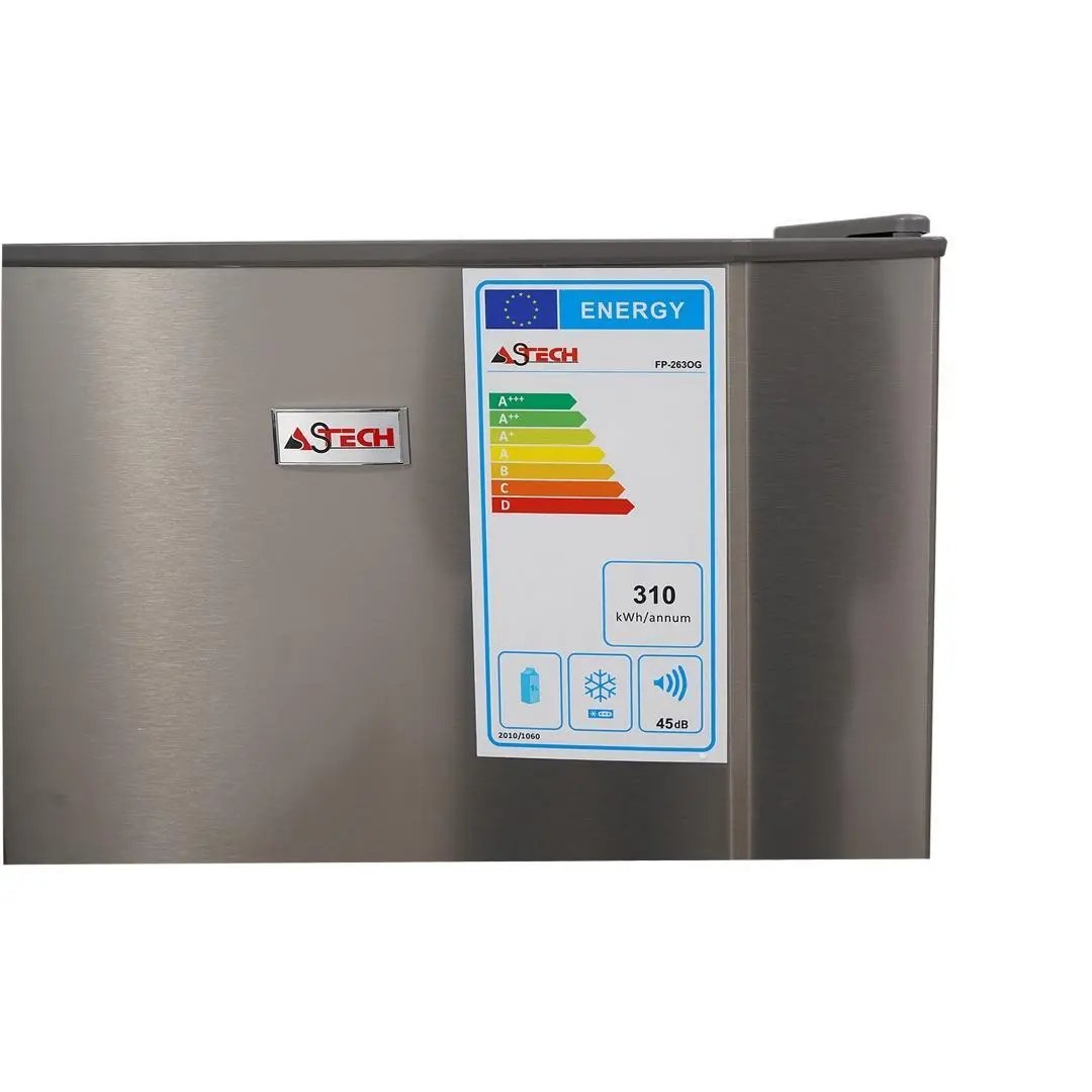Réfrigérateur ASTECH 2 Portes FP2630G – 250 Litres, Classe A+, Dégivrage Automatique Kebaelectromenager