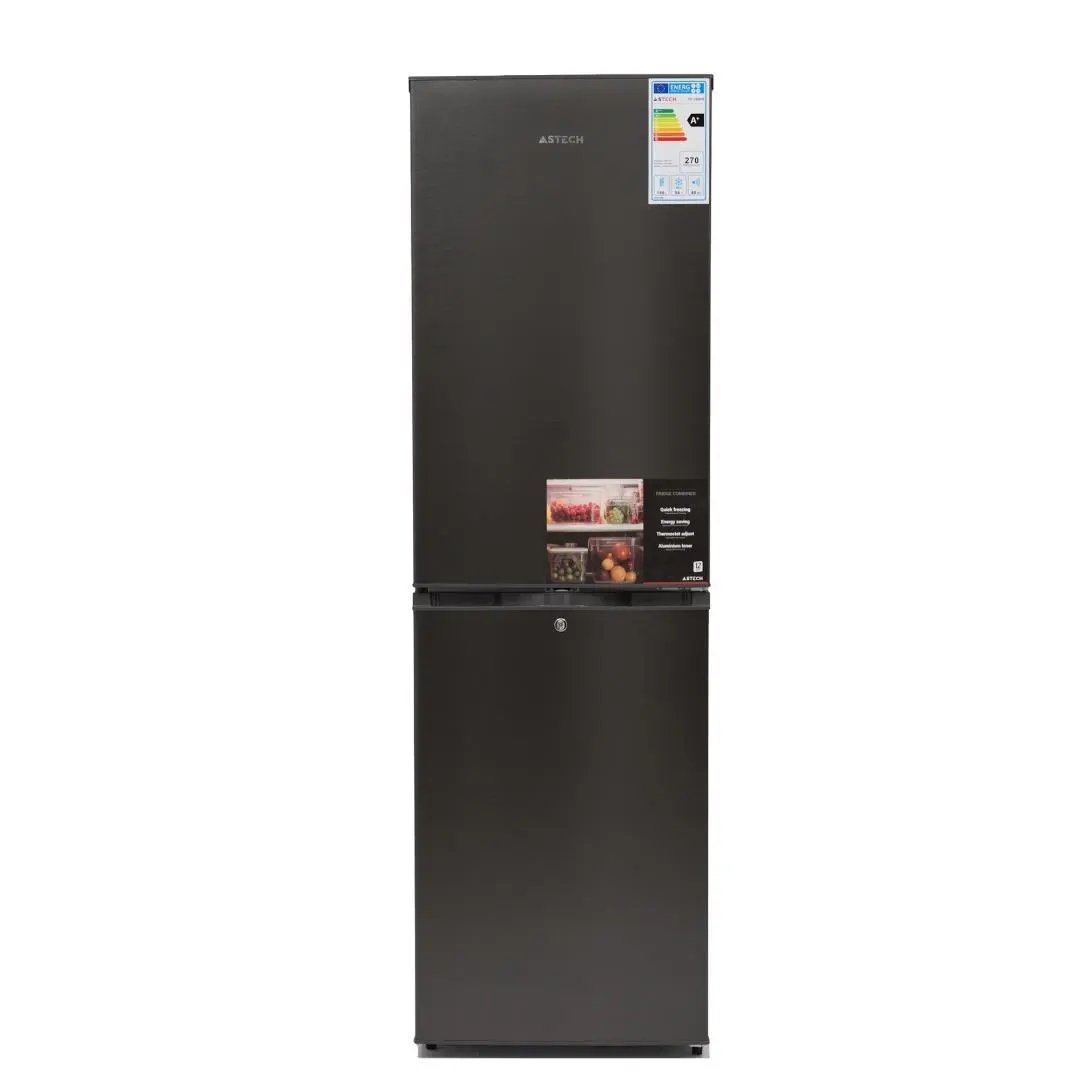 🧊 Réfrigérateur ASTECH Combiné 5 Tiroirs Gris – FC295PS (260L) Kebaelectromenager