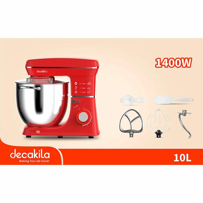 Mixeur Decakila sur Socle 10L – KEMX017R – Robot Pâtissier 1400W Inox 6 Vitesses
