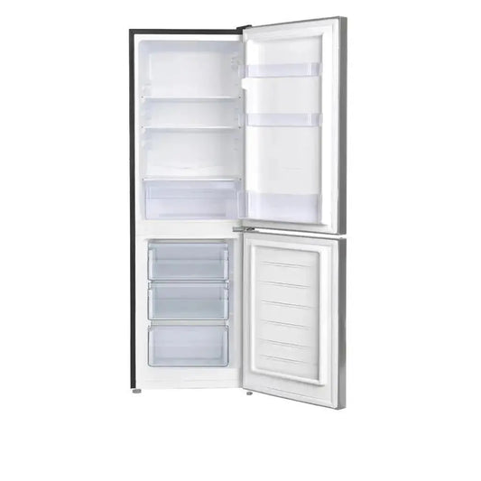 "Réfrigérateur ASTECH combiné gris 2 portes 3 tiroirs, design moderne et compact"