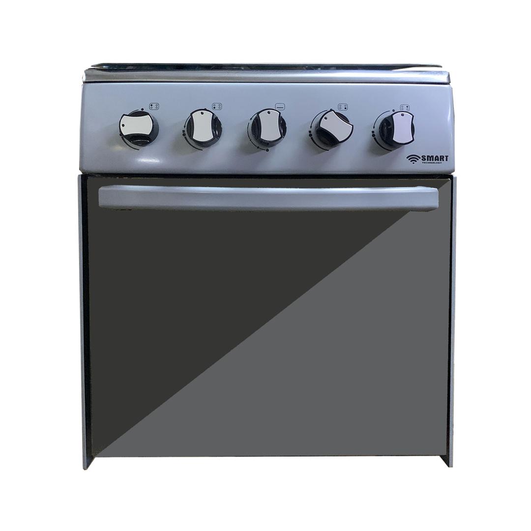 alt="Cuisinière SMART TECHNOLOGY STC5050SA 4 feux 50x50 design table gris"