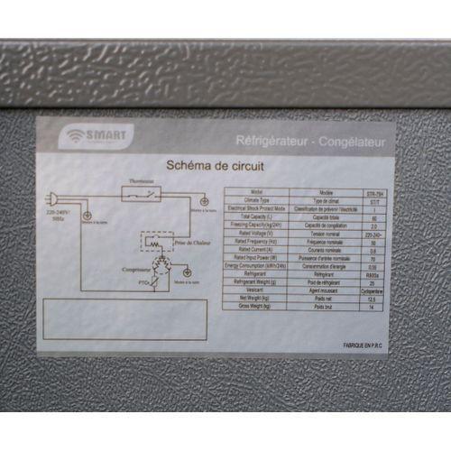 REFRIGERATEUR SMART TECHNOLOGY BAR 2PORTE PETIT MODEL STR150F
