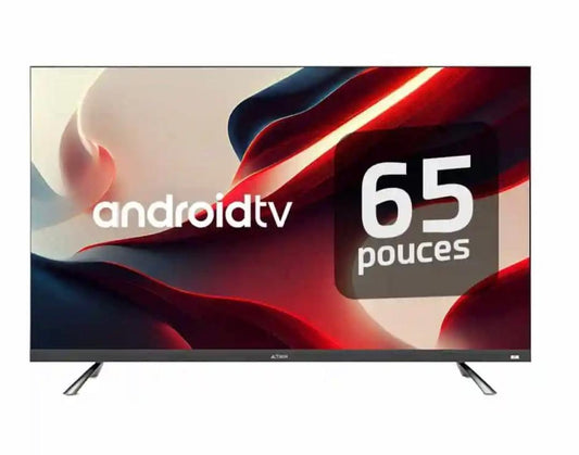 TELEVISEUR ASTECH 65 QLED SMART ANDROID AVEC BAR DE SON INCORPORE