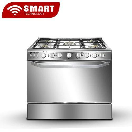 CUISINIERE SMART TECHNOLOGY 5FEUX 90×60 A GAZ INOX ROTISSEUR STC9060C