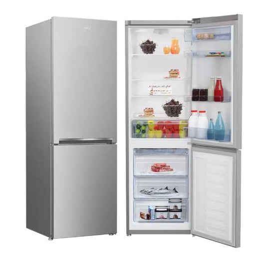 REFRIGERATEUR BEKO COMBINE 3TIROIRS PLAQUE ALUMINIUM GRIS RCSE330K30SN