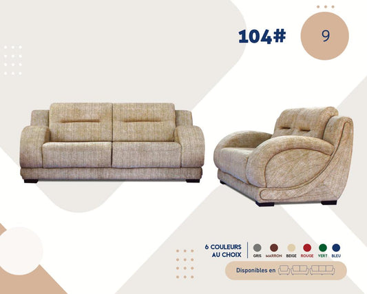 SALON CANAPE 7PLACES FIXE MARBRE 104H