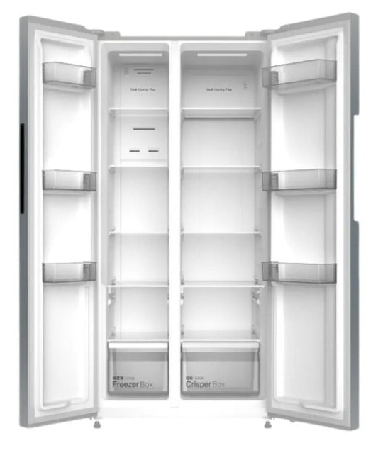 REFRIGERATEUR HISENSE SIDE BY SIDE 2PORTES 428LITRES INVERTER INOX RC55WS4SA Kebaelectromenager
