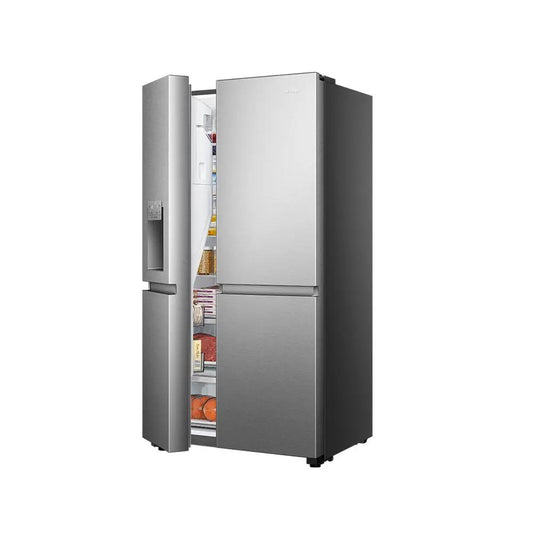 REFRIGERATEUR HISENSE SIDE BY SIDE 4PORTES 628LITRES AVEC FONTAINE INOX INVERTER WIFI RS82WS4SB Kebaelectromenager
