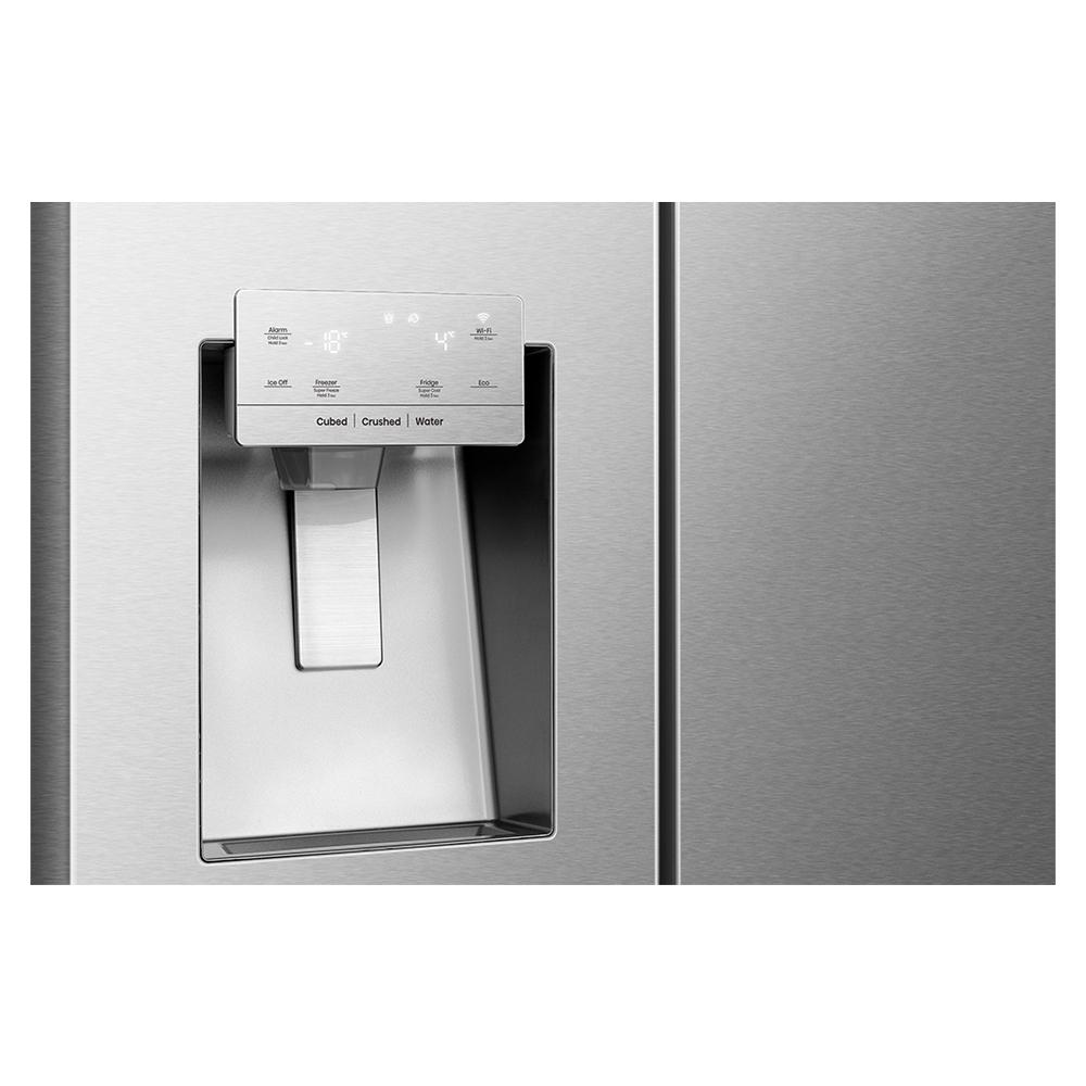 REFRIGERATEUR HISENSE SIDE BY SIDE 4PORTES 628LITRES AVEC FONTAINE INOX INVERTER WIFI RS82WS4SB