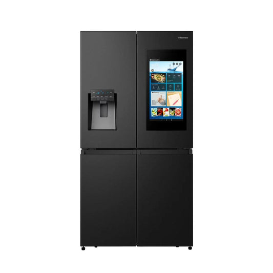 REFRIGERATEUR HISENSE SIDE BY SIDE 4PORTES 522LITRES AVEC FONTAINE +ECRAN NOIR WIFI