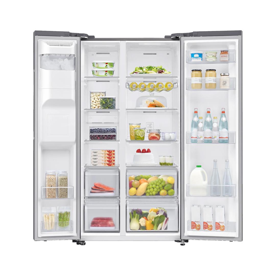 REFRIGERATEUR SAMSUNG SIDE BY SIDE 2PORTES AVEC DIST EAU ET GLACON GRIS RS65DG54R3S9