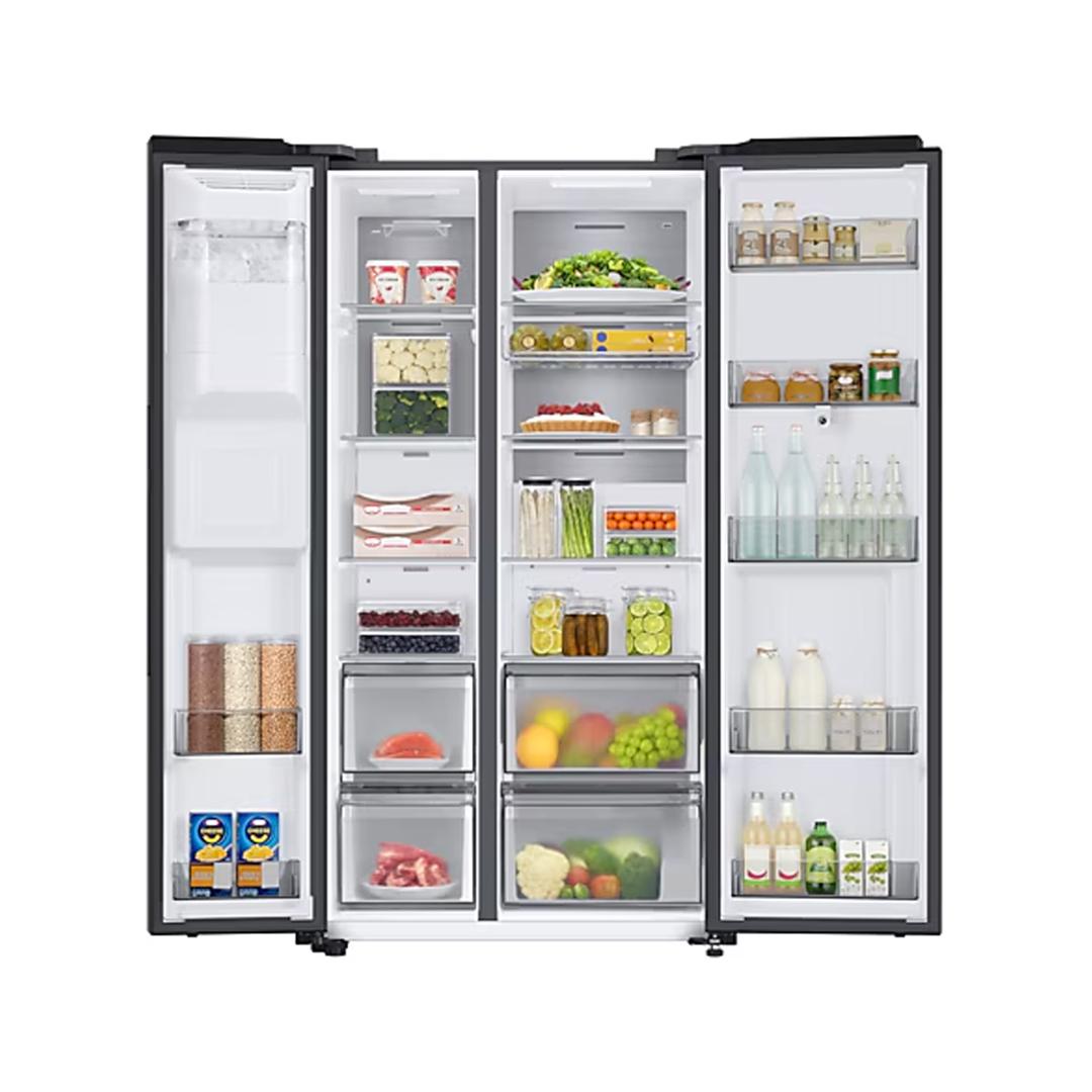 REFRIGERATEUR SAMSUNG SIDE BY SIDE FAMILY 2PORTES AVEC DIST GLACON ET ECRAN NOIR RS6HA8891B1