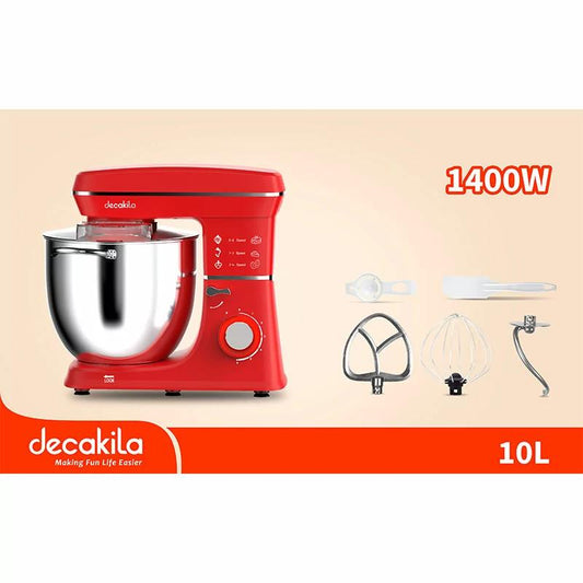 Mixeur Decakila sur Socle 10L – KEMX017R – Robot Pâtissier 1400W Inox 6 Vitesses