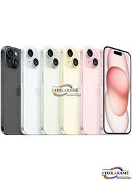  iPhone 15 Plus 256 Go scellé, couleur bleue, vue de face et de dos, sur fond blanc. 