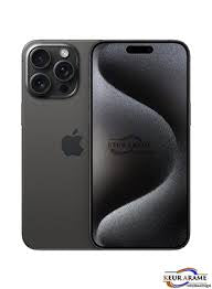  iPhone 15 Pro Max 256 Go scellé, couleur noir, vue de face et de dos, sur fond blanc.