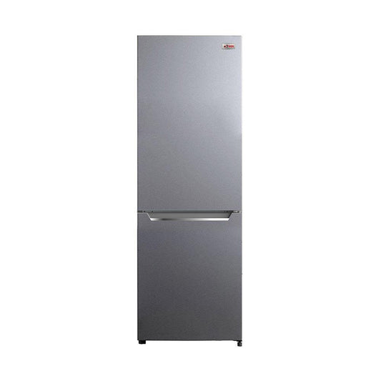 "Réfrigérateur ASTECH combiné gris 2 portes 3 tiroirs, design moderne et compact"

